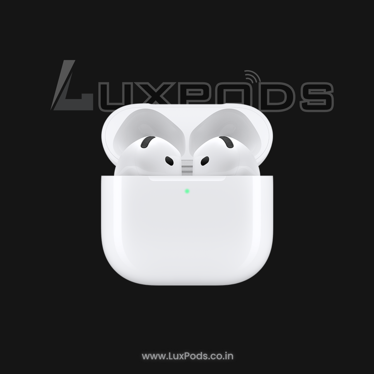LuxPods 4 – 100%ANC ,Spatial Audio,Wireless Charging, 35 Hours Battery Life | 100% Hassle-Free Warranty With FREE Case