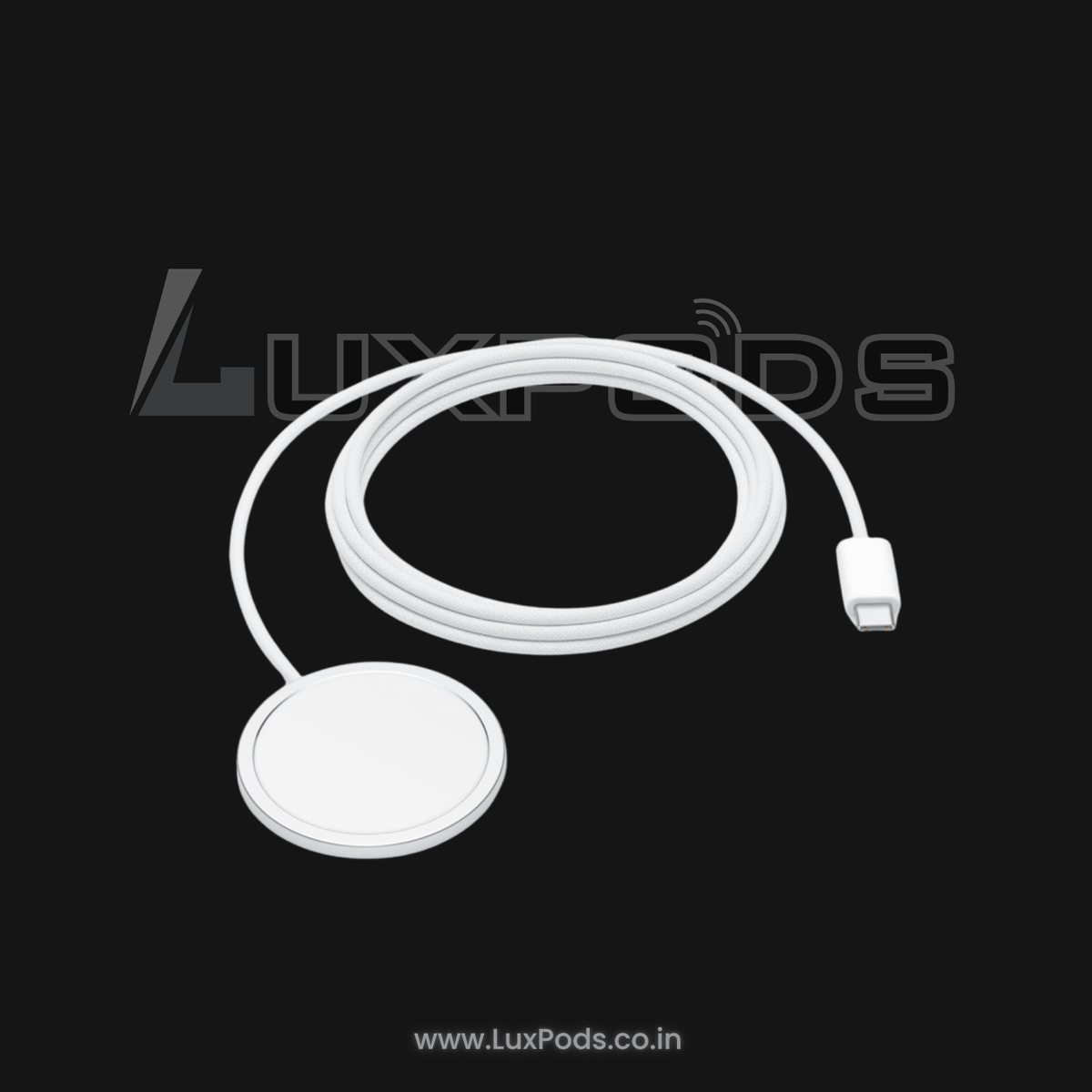 Lux 15W MagSafe Wireless Type C Fast Charging for iPhone & All Wireless Charging Devices